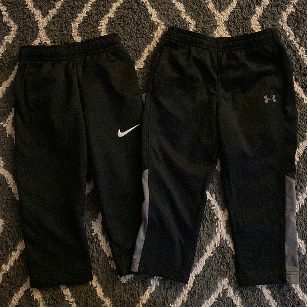 Nike and under Armour fleece pants boys 2T